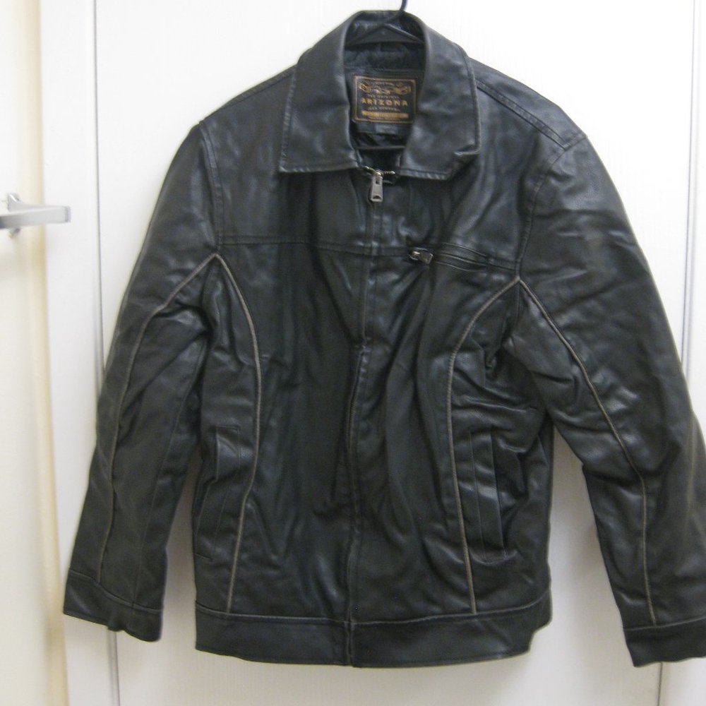 EUC black Arizona faux leather jacket M medium